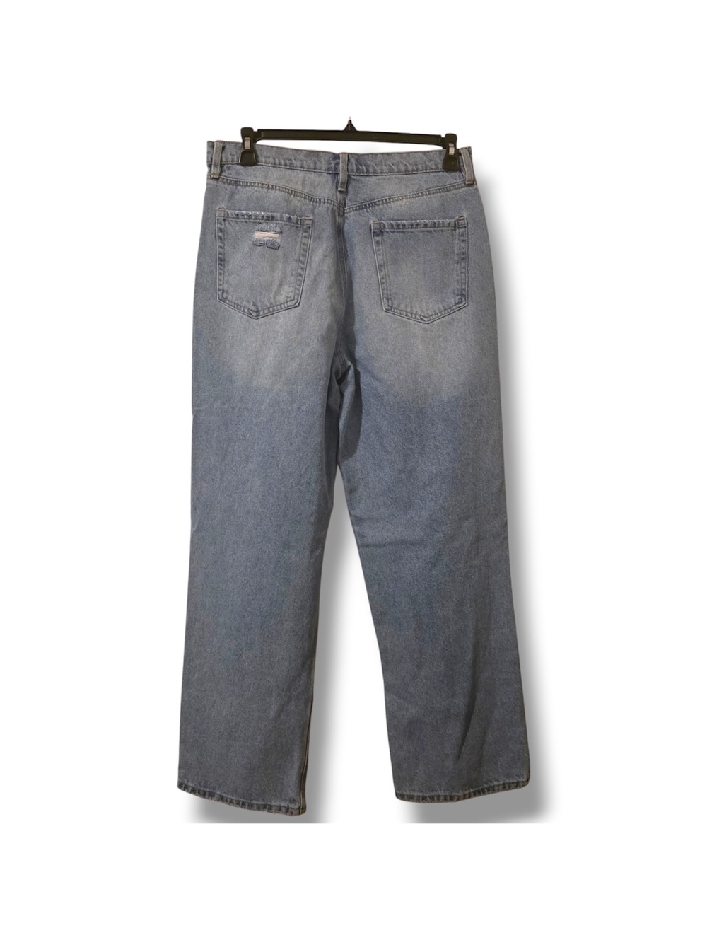 Fashion Nova's Women’s Blue distressed wide-leg jeans Size: 13 - Picture 2 of 4